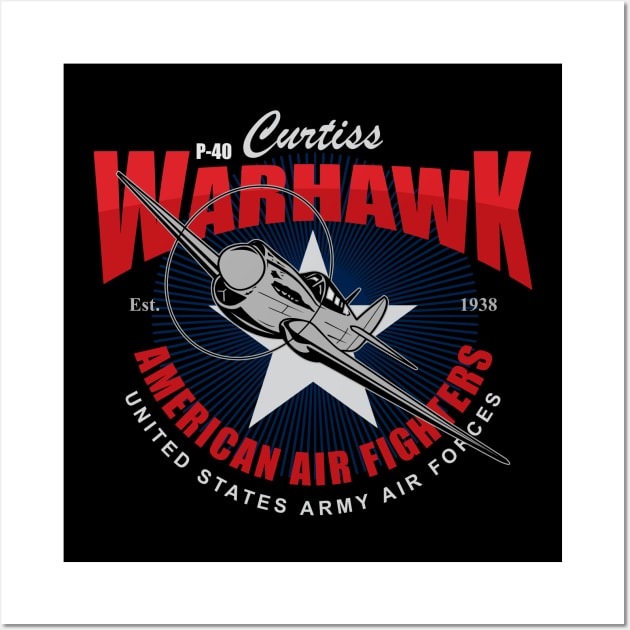 WW2 P-40 Warhawk Wall Art by TCP